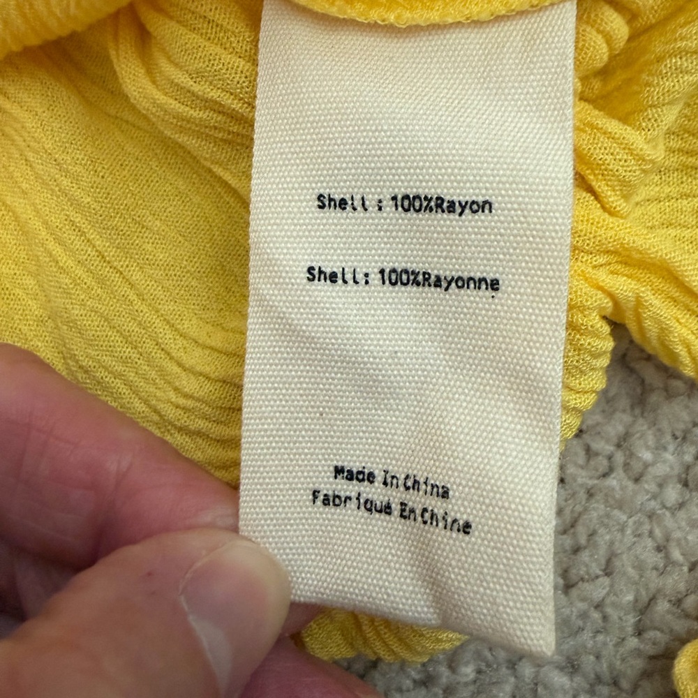 L'AGENCE Callan Off The Shoulder Women's Top in Yellow Size XS - Picture 5 of 8